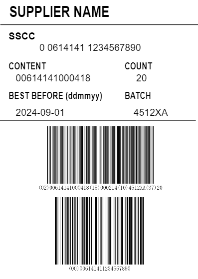 包含链接数据的供应商区段标签